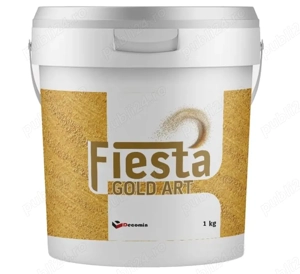 Vopsea decorativă aurie cu efect sidefat   Fiesta Gold Art 1kg   textura fina