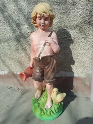 Statueta cu ratusca si ulcior , 7 kg , 70 cm 