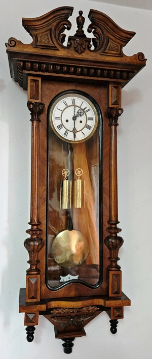 Ceas de perete cu pendul si 2 greutati Kienzle - imagine 6