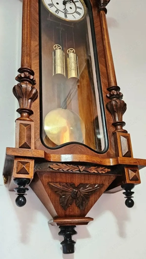 Ceas de perete cu pendul si 2 greutati Kienzle - imagine 2