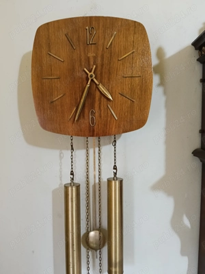 Ceas de perete cu pendul și greutăți model Wuba 