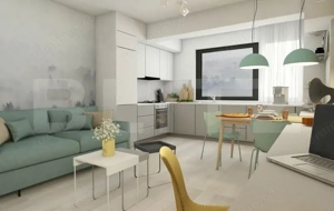 Apartament 2 camere, living cu bucătărie open space, balcon – 50 mp utili