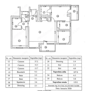 0% | Penthouse 3 camere NOU, decomandat, 119 mp, 2 balcoane  | Atrium - Sișești - imagine 11