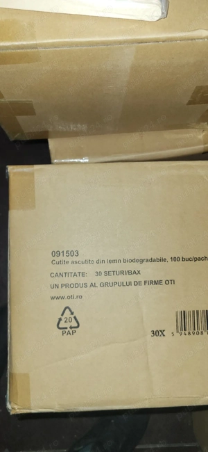 Cutite din lemn biodegradabile Bax