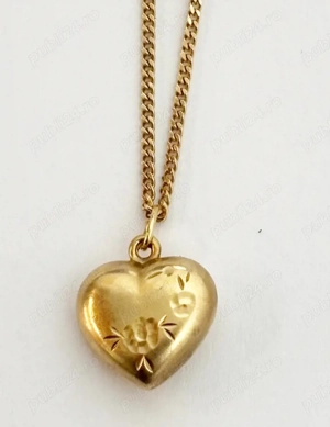 lant cu inimioara din aur vechi german 8k marca FBM