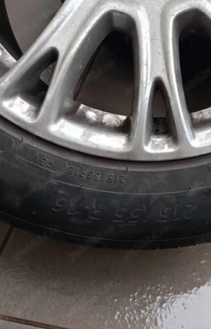 set 4  jante aluminiu, Ford originale cu cauciucuri de vara Michelin pe 16 ", stare perfecta .2 - imagine 2