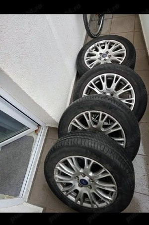 set 4  jante aluminiu, Ford originale cu cauciucuri de vara Michelin pe 16 ", stare perfecta .2 - imagine 3