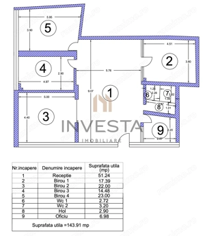 Spatiu comercial / birouri - 144 mp – Iris – zona Portelanului - imagine 9