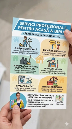 Curățenie, întreținere, zugrăvit 