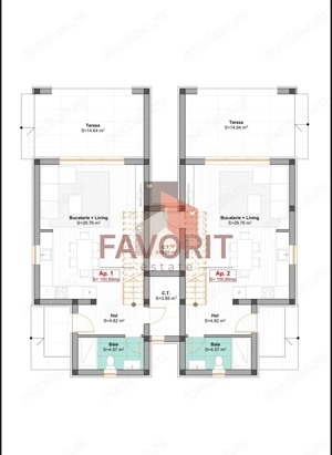 Duplex despartit prin CT | Toate utilitatile | Langa asfalt | Lidl - imagine 15