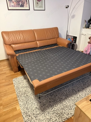 Canapea Himolla piele naturală extensibilă pat 160x190 