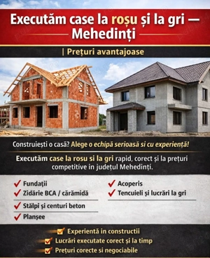 Construim profesional case și construcții.