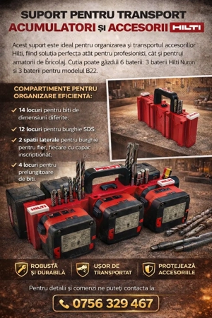 Cutie transport pentru bateriile Hilti Nuron si Hilti B22 - imagine 2