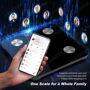 Cântar Smart pentru Greutate și Analiză Corporală   13 Indici Corporali, Bluetooth - imagine 4
