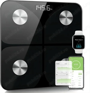 Cântar Smart pentru Greutate și Analiză Corporală   13 Indici Corporali, Bluetooth