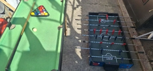 Masă de biliard+masă de fotbal cu  8 mânere