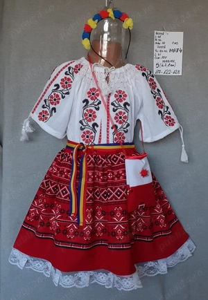 Costum popular pentru copii marimea 5 (6-7-8 ani) 265 lei - imagine 2