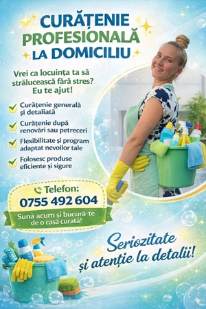 Echipa de fete la curatenie