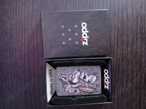Zippo original Made in USA   Wolf Skull   cu cutie