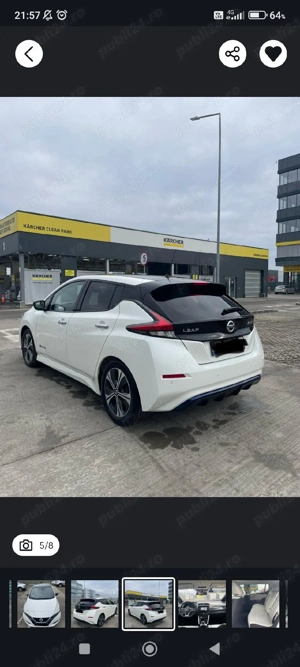 nissan leaf electrica  din Romania  de nou  - imagine 6