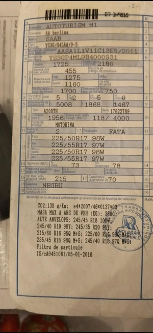 Saab 9-5  2.0Diesel Euro 5  Clima Senz Park Pilot Xenon - imagine 10