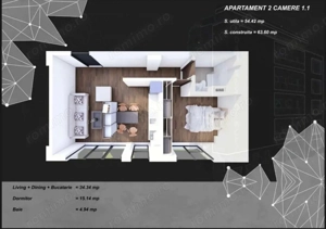 Tomis Plus apartament 2 camere nou incalzire pardoseala - imagine 5