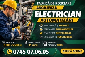 Angajam Electrician Automatizari - FABRICA