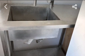 Chiuvetă profesională inox cu 1 cuvă + poliță   75x60x90