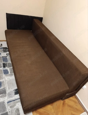 Canapea extensibila  pat culoarea maro 80 150*200 cm