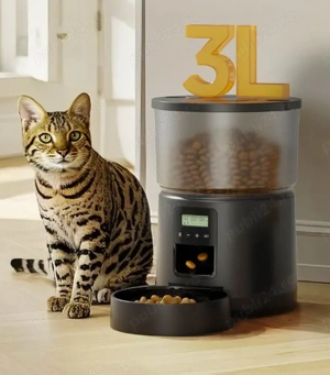 Dozator automat hrana 3L   1-6 mese zi   Inregistrare vocala