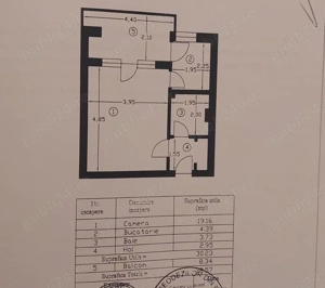 garsoniera Eremia Grigorescu etaj1din6 ,39mp,,mobilata,utilata, 72000euro - imagine 6