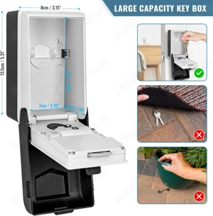 Cutie de Chei cu Cod, Montaj pe Perete | Cifră Luminoasă, Capacitate Mare, 4 Cifre_utilizata