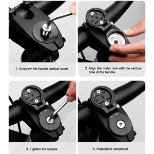 Suport ciclocomputer kilometraj Garmin Bryton Cateye Wahoo pipa bicicleta mtb cursiera aliaj Gub 639 - imagine 3