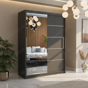 Dresing Delia 150 Gri cu Oglinda Transport oriunde în România