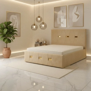 Pat Tapitat Rhea Crem Catifea Premium Ofertă limitată