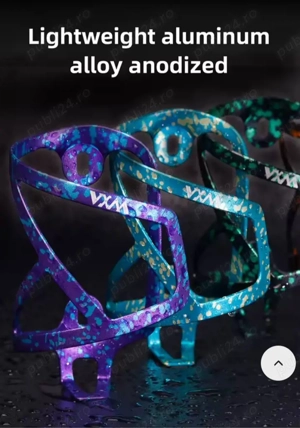 Suport bidon apa cadru bicicleta mtb cursiera VXM aliaj aluminiu anodizat ultrausor Bianchi suruburi - imagine 5