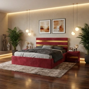 Pat Tapitat Adria Visiniu Cu Noptiere Tapitate Contactează-ne