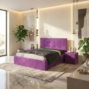 Pat Tapitat Elys Mov Catifea Premium Cu Noptiere Tapitate Scrie-ne pentru detalii