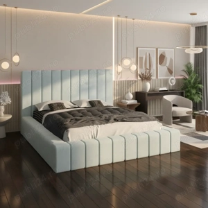 Pat Tapitat Rubin Lemon Catifea Premium Expediere rapidă Dormitor nou preț avantajos