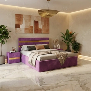 Pat Tapitat Adria Mov Cu Noptiere Tapitate Comandă acum