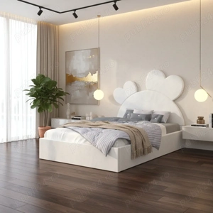 Pat Tapitat Corina Alb Catifea Premium Transport rapid