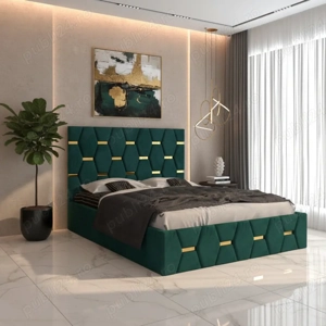 Pat Tapitat Bia Verde Catifea Premium  Calitate premium