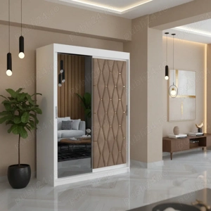 Dressing Tapitat Iris Crem Cu Oglinda Livrare în toată țara