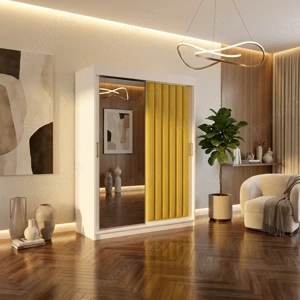 Dressing Tapitat ADELA Galben Cu Oglinda Scrie-ne pentru detalii