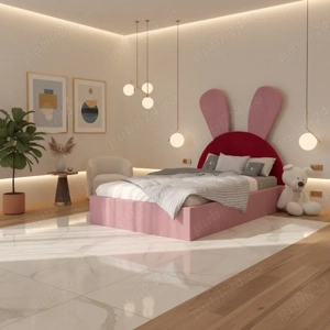 Pat Tapitat Naya Roz cu Rosu Catifea Premium  Calitate premium