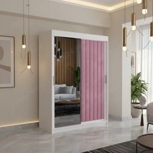 Dressing Tapitat ADELA Roz Cu Oglinda Livrare rapidă