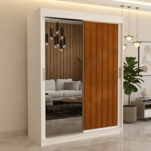 Dressing Tapitat ADELA Caramiziu Cu Oglinda Transport rapid