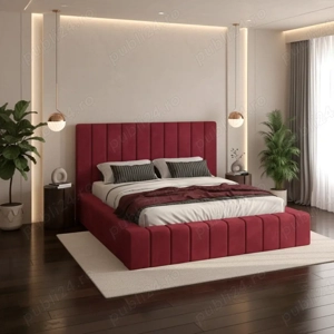 Pat Tapitat Rubin Visiniu Catifea Premium Transport rapid