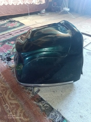 Portbagaj scuter (Top Case) Robust - Model Retro cu Spătar și Cheie - imagine 4