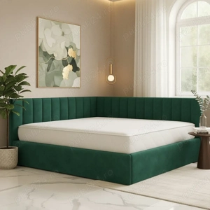 Pat Tapitat De Colt Daria Verde Catifea Premium Transport rapid